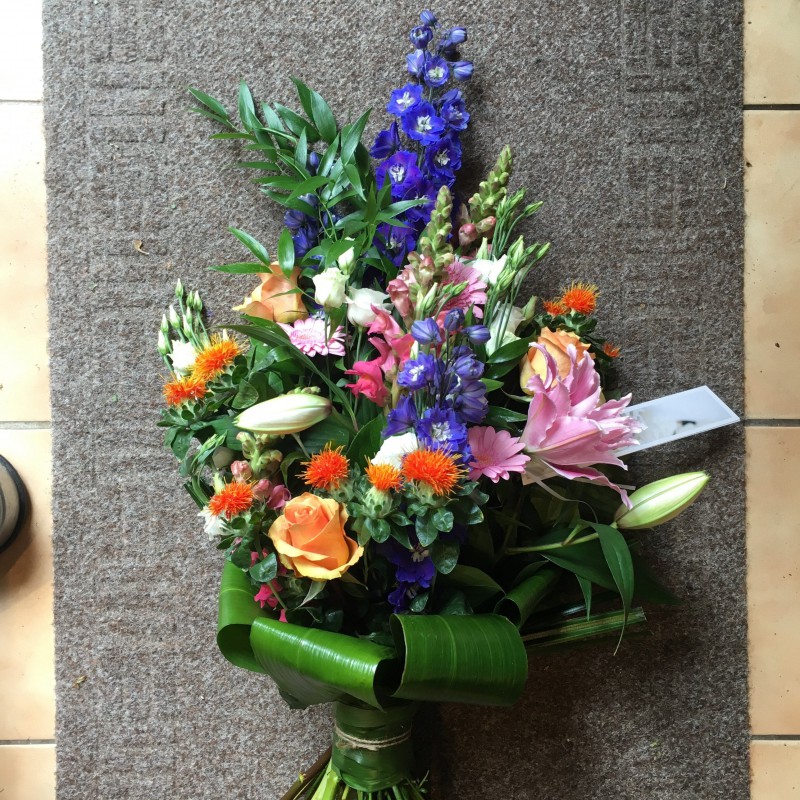 Bont rouwboeket Bont rouwboeket