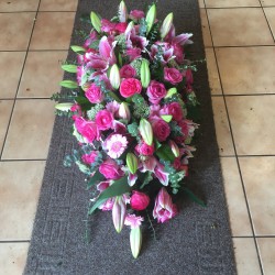 Rouwkistbekleding roze