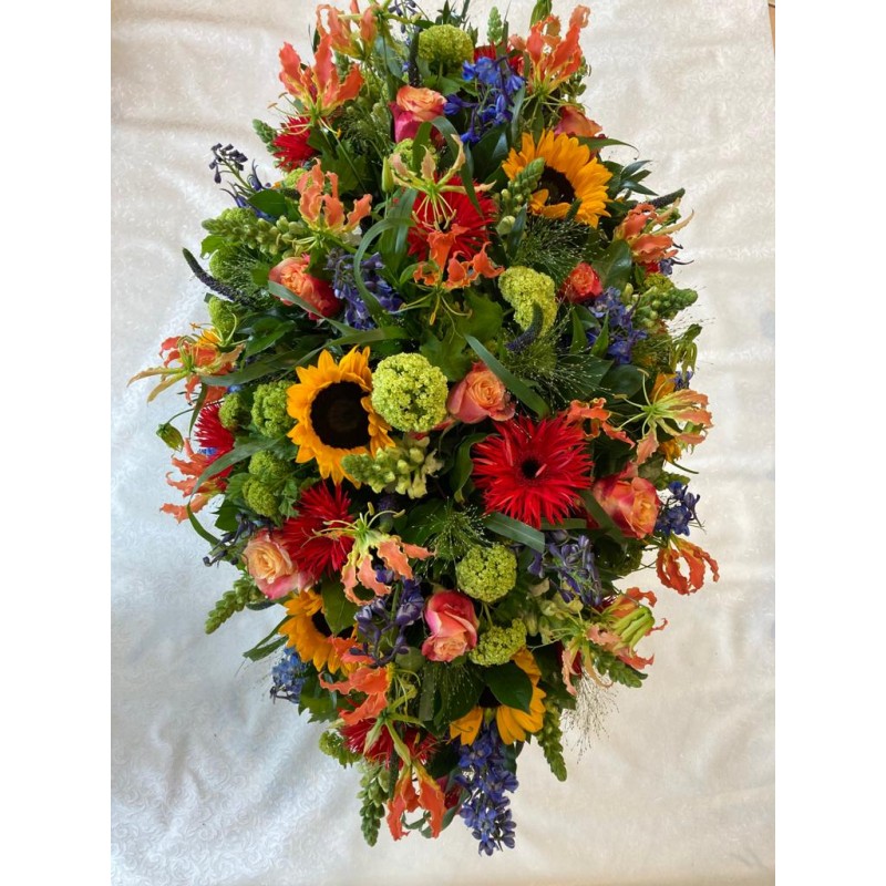 Rouwkistbekleding Bont ovaal/druppel Rouwkistbekleding Bont ovaal/druppel